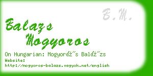balazs mogyoros business card